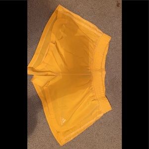 Yellow athletic shorts